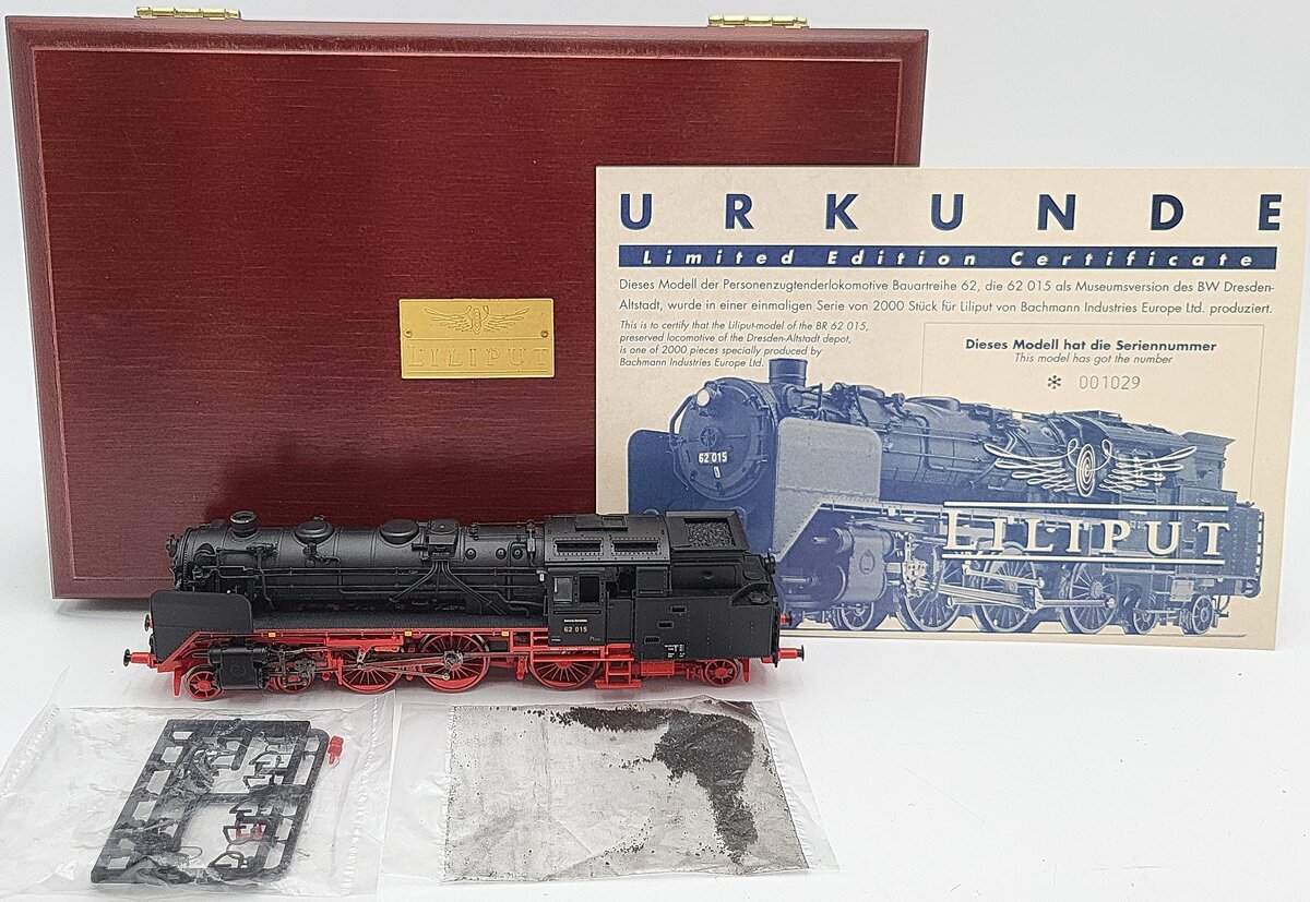 Liliput 62015 HO Scale Baureihe Steam Locomotive Lmtd Ed. Museum Version #62 015 EX/Box