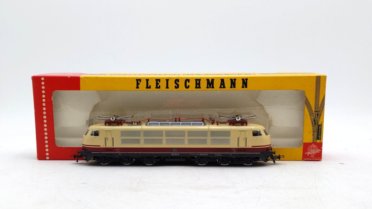 Fleischmann 4375 HO Scale Deutsche Bahn (DB) 103 118-6 Electric Locomotive EX/Box