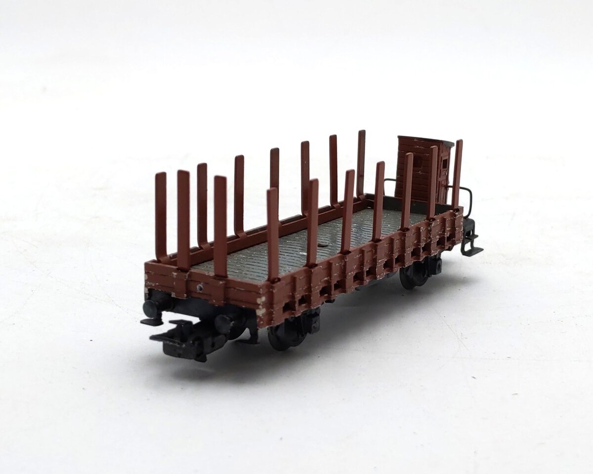 Marklin 321G Vintage HO Scale Die Cast Flatcar w/Stakes VG