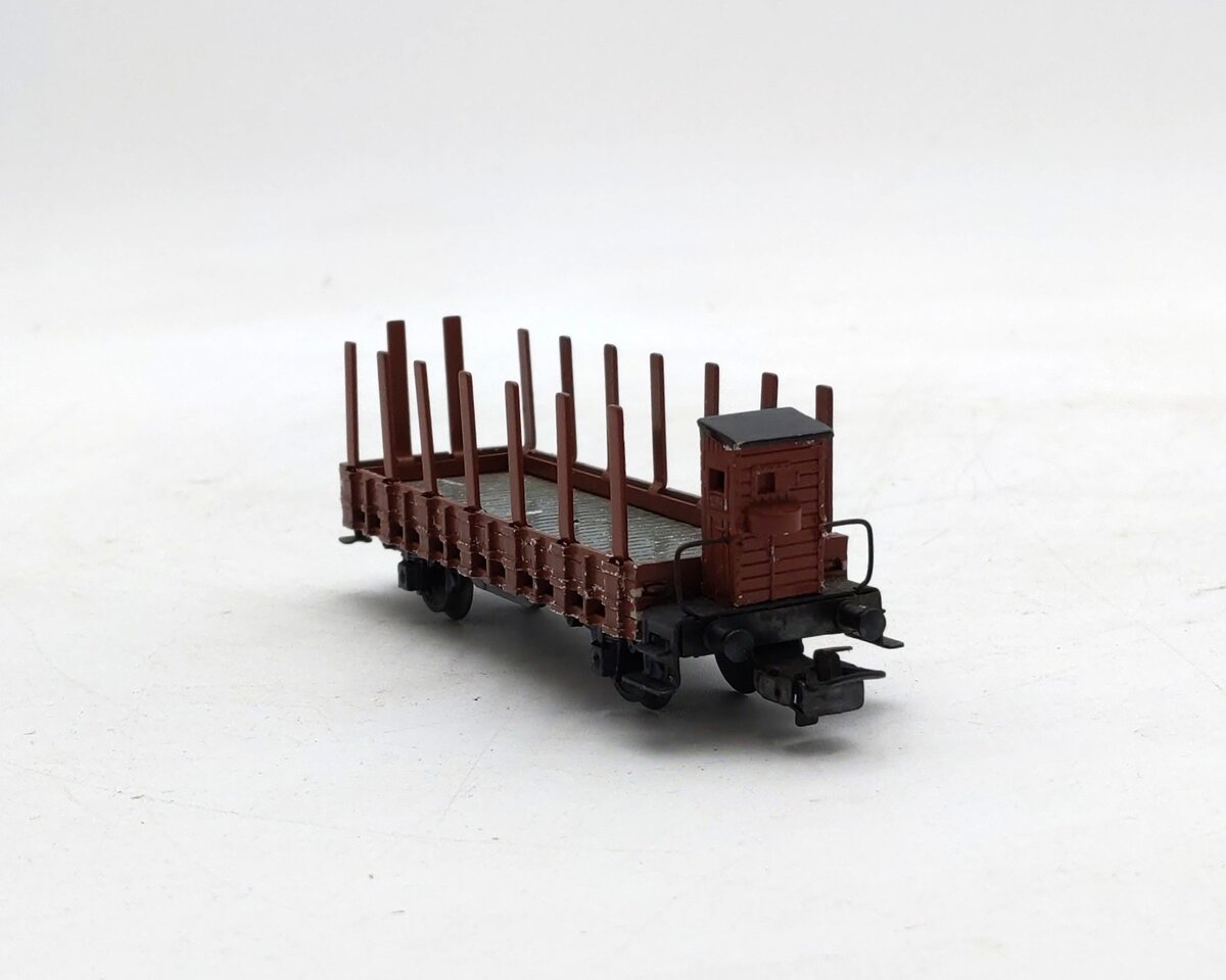 Marklin 321G Vintage HO Scale Die Cast Flatcar w/Stakes VG