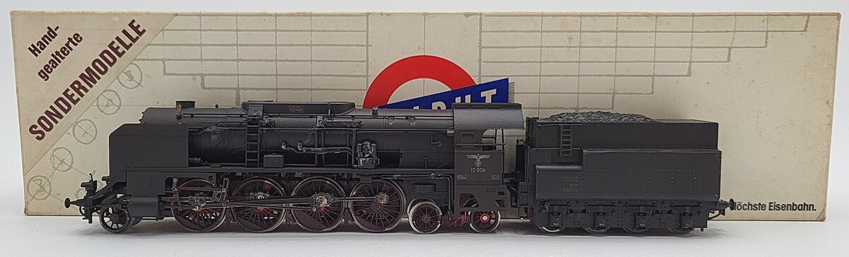 Liliput 10691 HO Scale DR Hand Gealtert Steam Locomotive & Tender #12 006 EX/Box