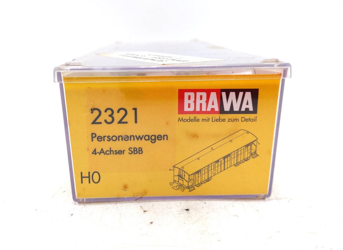 Brawa 2321 HO SBB 3rd Class Passenger Coach Car #9309 LN/Box
