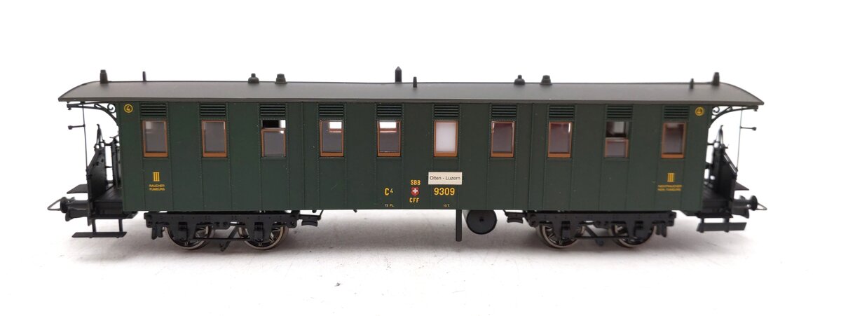 Brawa 2321 HO SBB 3rd Class Passenger Coach Car #9309 LN/Box