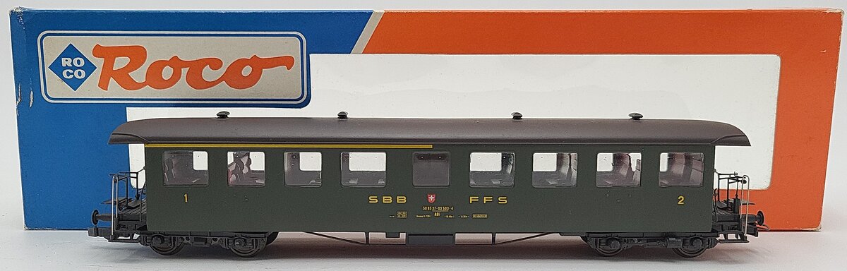 Rocco 44730 HO Scale SBB 1st & 2nd Class Passenger Car EX/Box