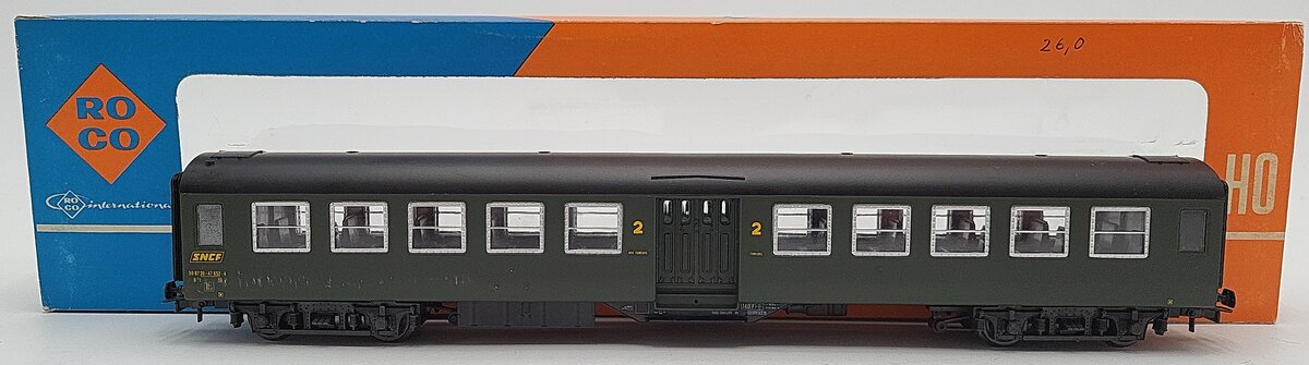Roco 44270 HO Scale SNCF Bruhat Two Door Passenger Car EX/Box