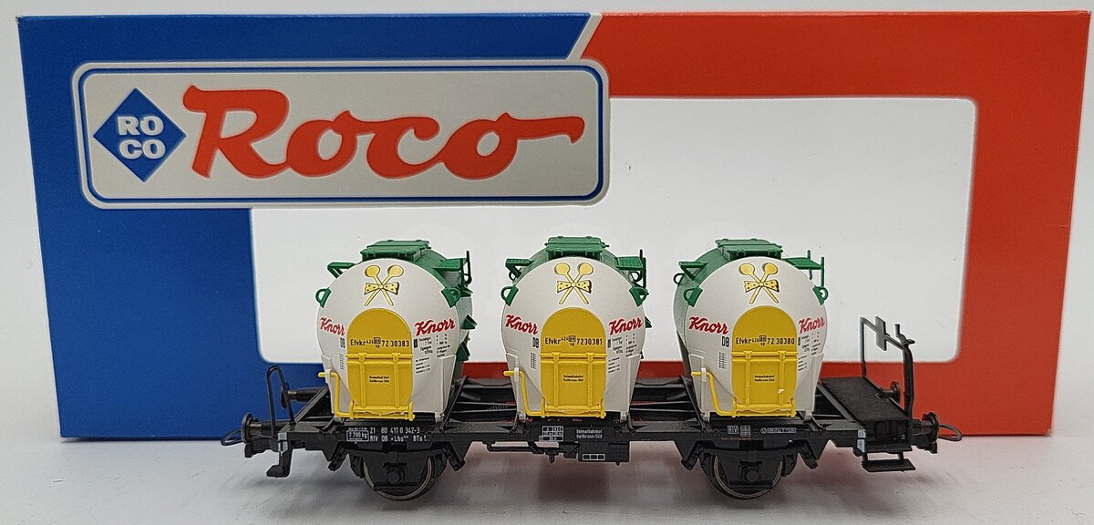 Roco 46526 HO Scale DB Knor Flatcar w/ Load EX/Box