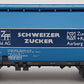Roco 46393 HO Scale SBB Zucker Covered Hopper Car EX/Box