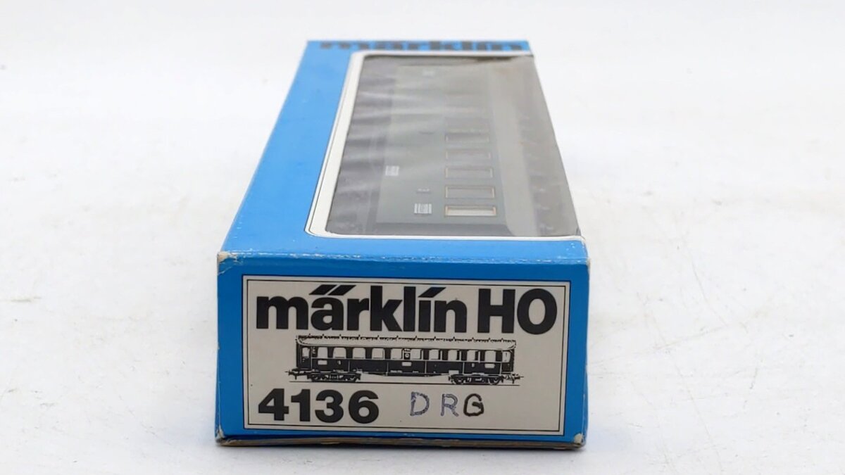 Marklin 4136 HO German Federal Railroad (DB) 3rd Class AB4ü Bay Car #17944 VG/Box