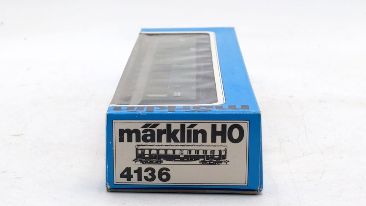 Marklin 4136 HO German Federal Railroad (DB) 3rd Class AB4ü Bay Car #17944 VG/Box