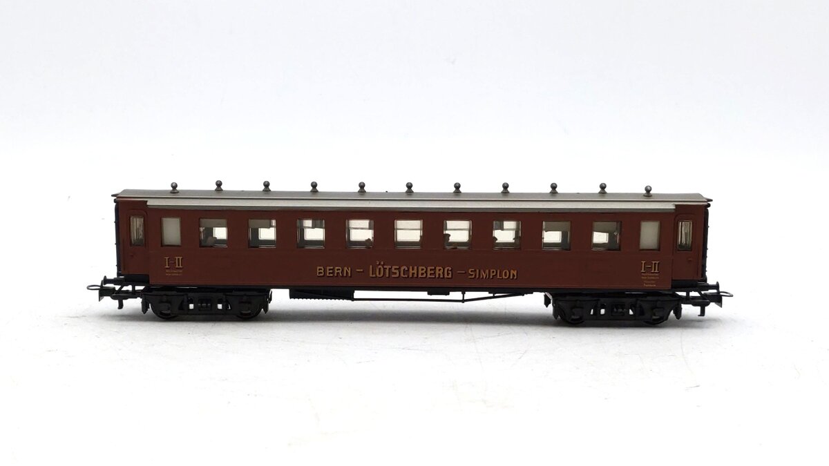 Marklin 4138 HO Scale Bern Lötschberg Simplon Railway BLS C4 Car Custom/Box