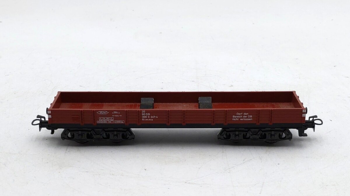 Marklin 4474 HO Scale Flatcar w/ 2 Tractors EX/Box