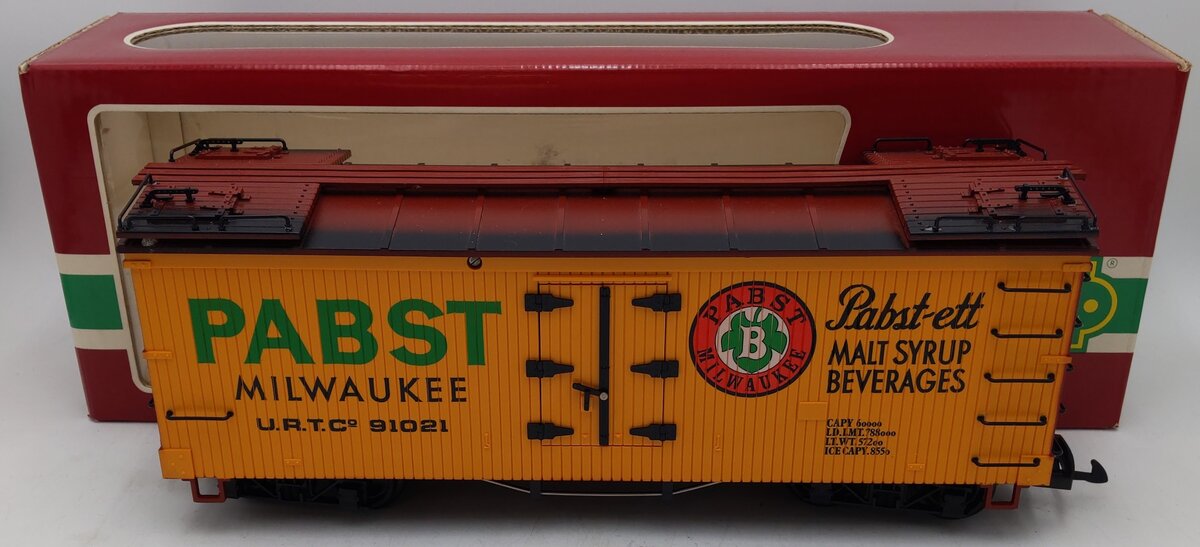 LGB 4074 G Scale Pabst Milwaukee Reefer #91021 EX/Box