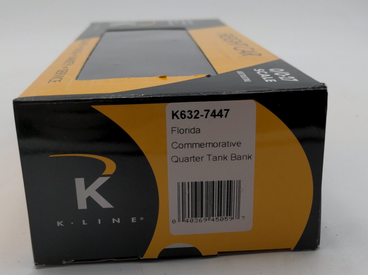 K-Line K632-7447 Florida Quarter Tank Car Bank EX/Box