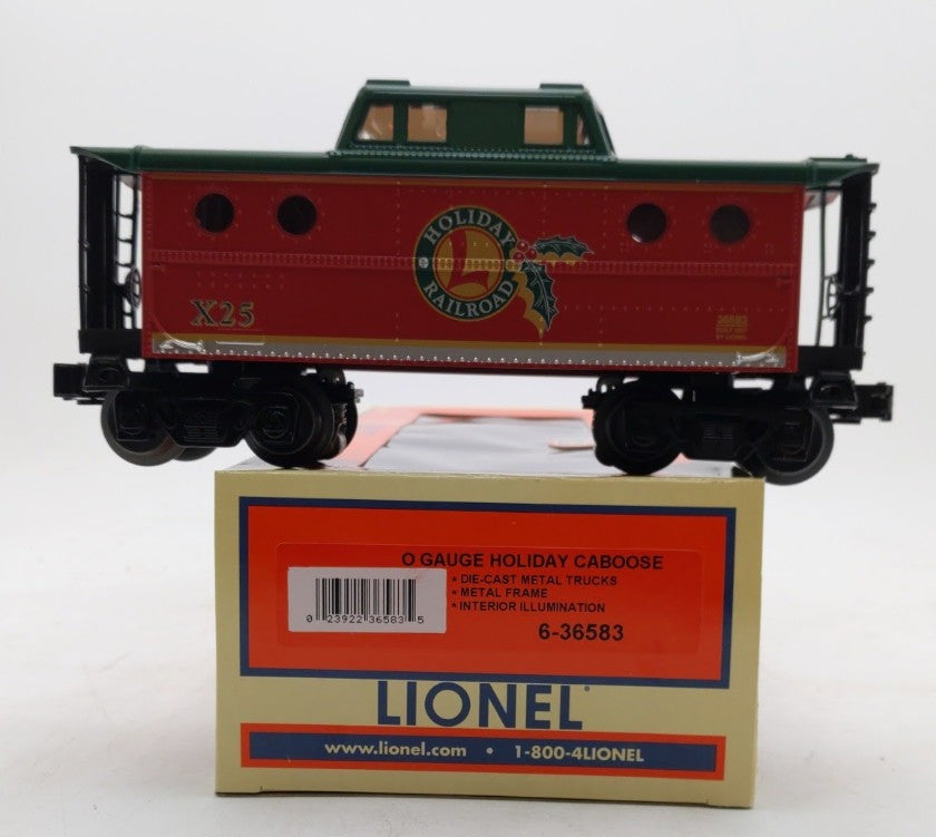 Lionel 6-36583 O Gauge Christmas Porthole Caboose #25 LN/Box