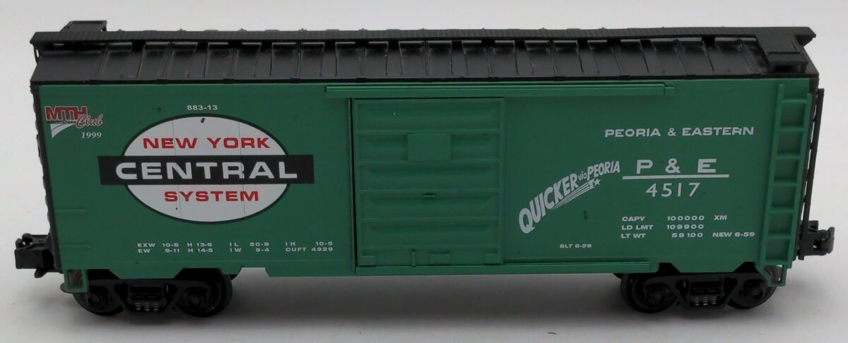 MTH 20-93024 O Gauge New York Central MTHRRC-1999 Box Car #4517 VG/Box