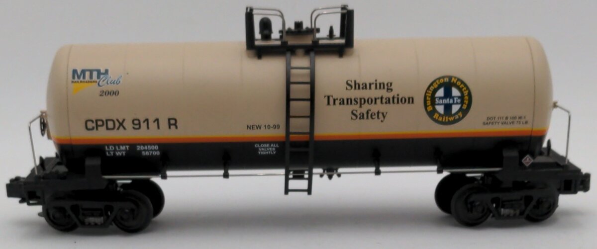 MTH 20-92014 O Gauge MTHRRC-2000 BNSF Tank Car #911R EX/Box