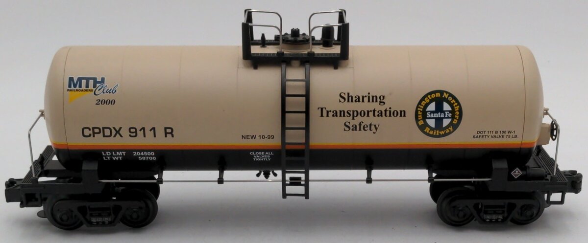MTH 20-92014 O Gauge MTHRRC-2000 BNSF Tank Car #911R EX/Box