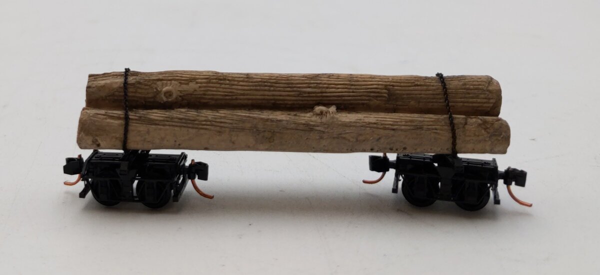 Micro-Trains 11300720 N Undecorated 40' Disconnect Log Car w/Load #2 NIB