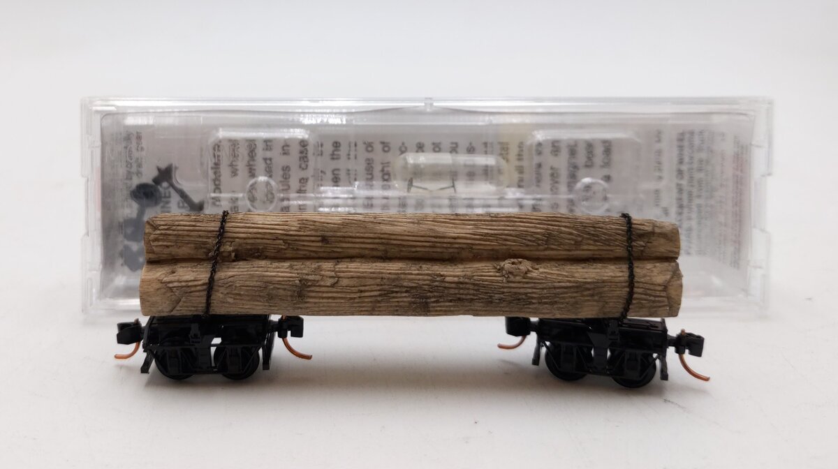 Micro-Trains 11300720 N Undecorated 40' Disconnect Log Car w/Load #2 NIB