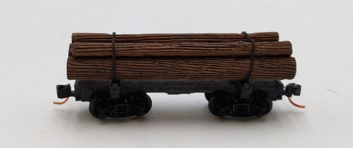 Micro-Trains 11300510 N Scale Undecorated 30' Skeleton Log Car w/Load #4 NIB