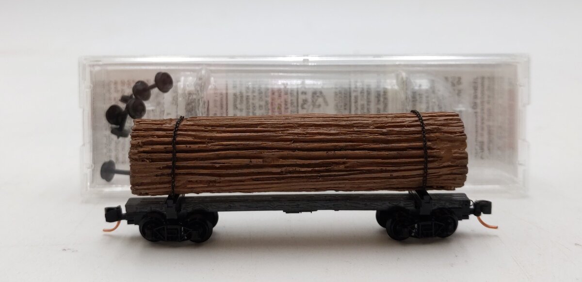 Micro-Trains 11300030 N Undecorated 40' Skeleton Log Car w/Load NIB