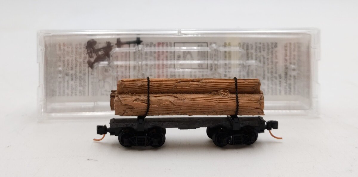 Micro-Trains 11300520 N Undecorated 30' Skeleton Log Car w/ Log Load NIB