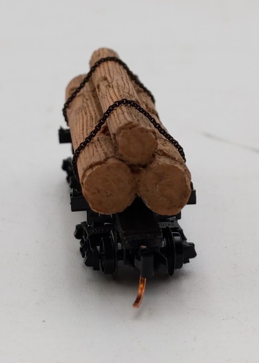 Micro-Trains 11300520 N Undecorated 30' Skeleton Log Car w/ Log Load NIB