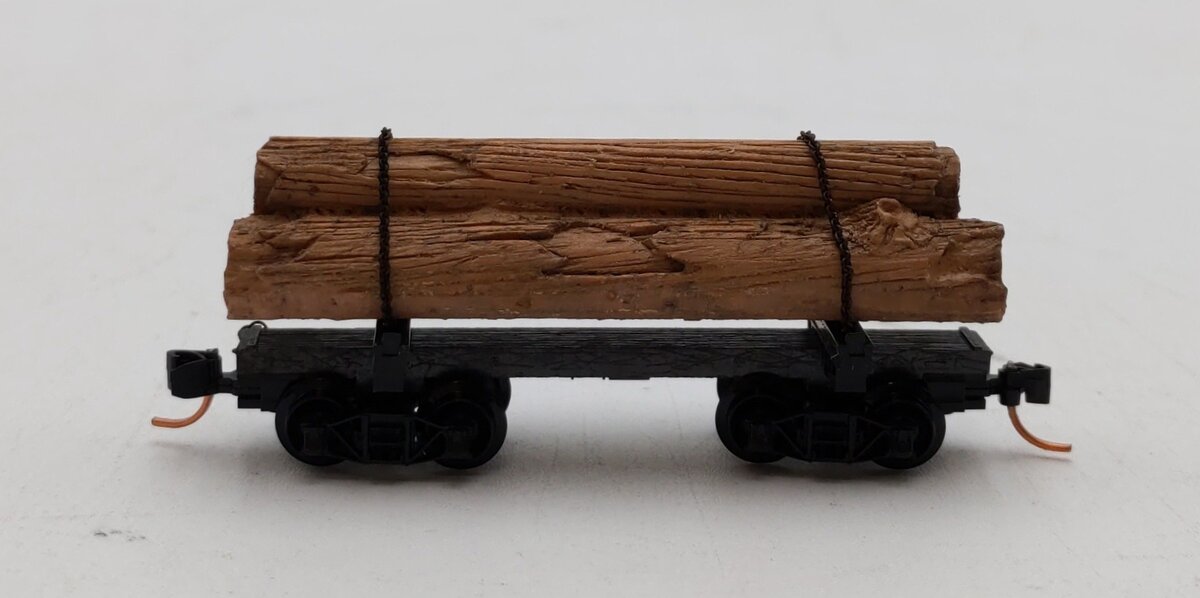 Micro-Trains 11300520 N Undecorated 30' Skeleton Log Car w/ Log Load NIB