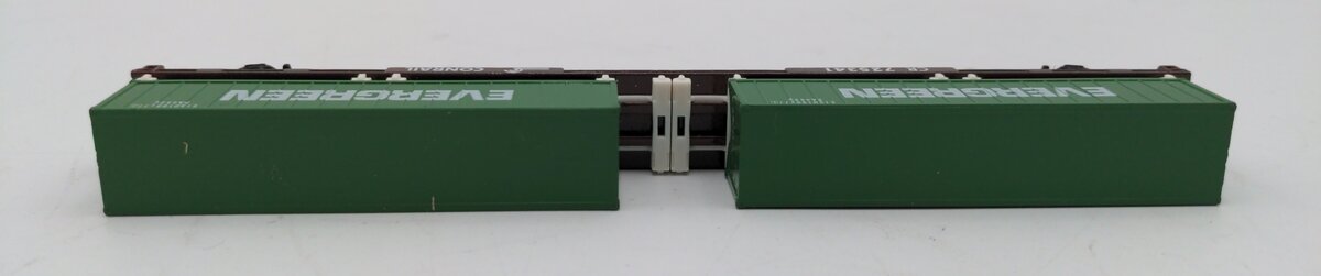 Con-Cor 0001-01207C Conrail 90' Flatcar w/2 Sea Containers EX/Box