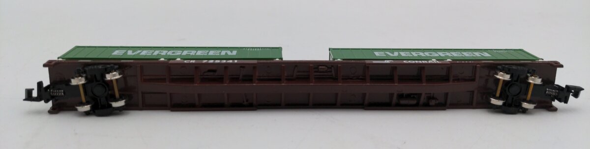Con-Cor 0001-01207C Conrail 90' Flatcar w/2 Sea Containers EX/Box