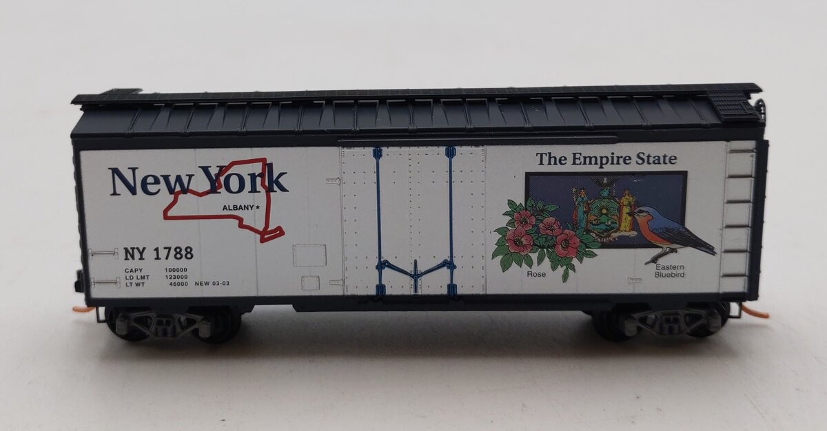 Micro-Trains 02100340 N New York State Car 40' Standard Plug Door Boxcar #1788 NIB