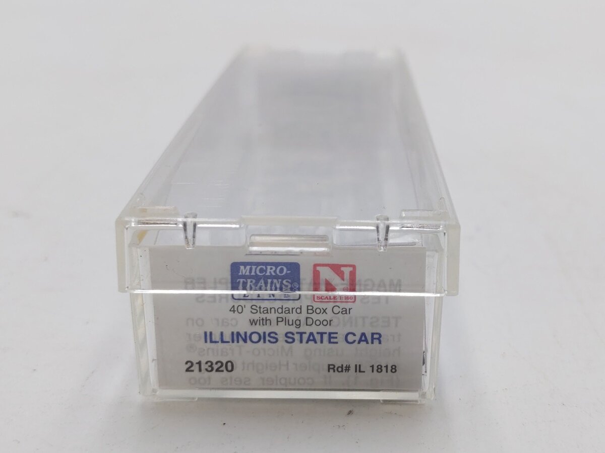 Micro-Trains 02100320 N Scale Illinois State 40' Standard Plug Door Boxcar #1818 NIB