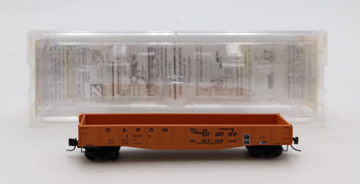 Micro-Trains 52200101 Z D&RGW 50' Gondola w/ Fishbelly Sides & Drop Ends #56379 NIB