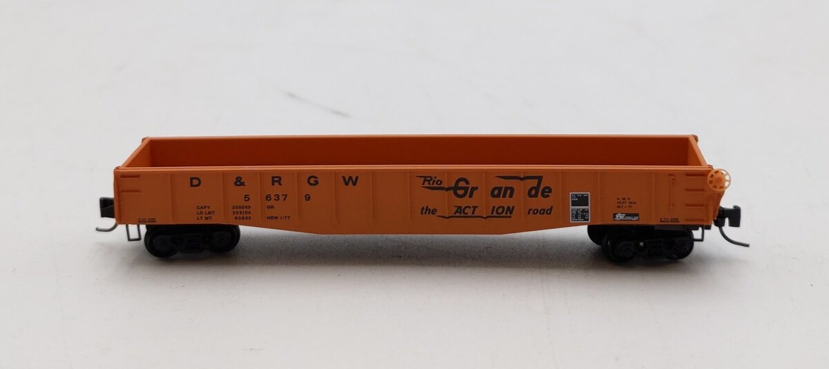 Micro-Trains 52200101 Z D&RGW 50' Gondola w/ Fishbelly Sides & Drop Ends #56379 NIB