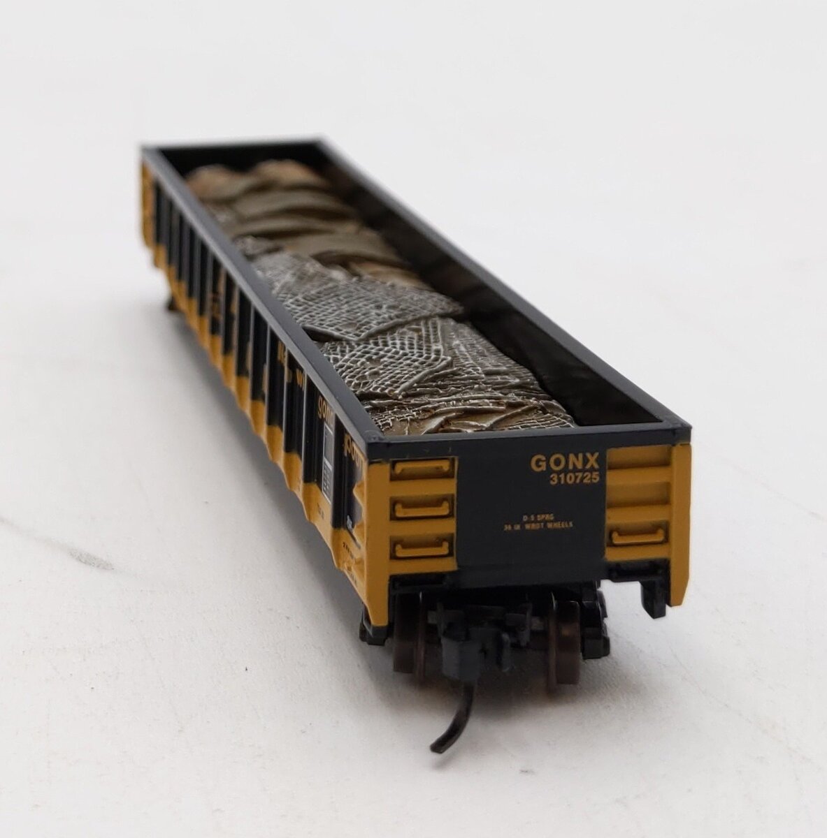 Athearn 11462 N Scale RailGon 50' Mill Gondola w/ Scrap Load #210725 EX/Box