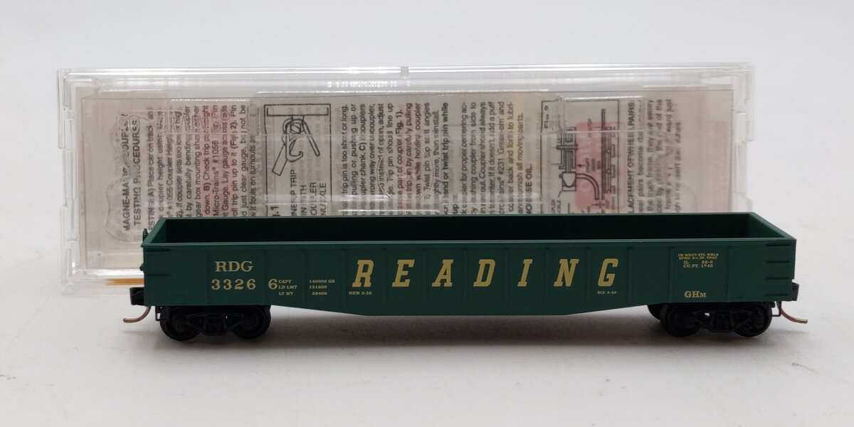 Micro-Trains 10500010 N Reading 50' 14 Panel Steel Fishbelly Side Gondola #33266 NIB