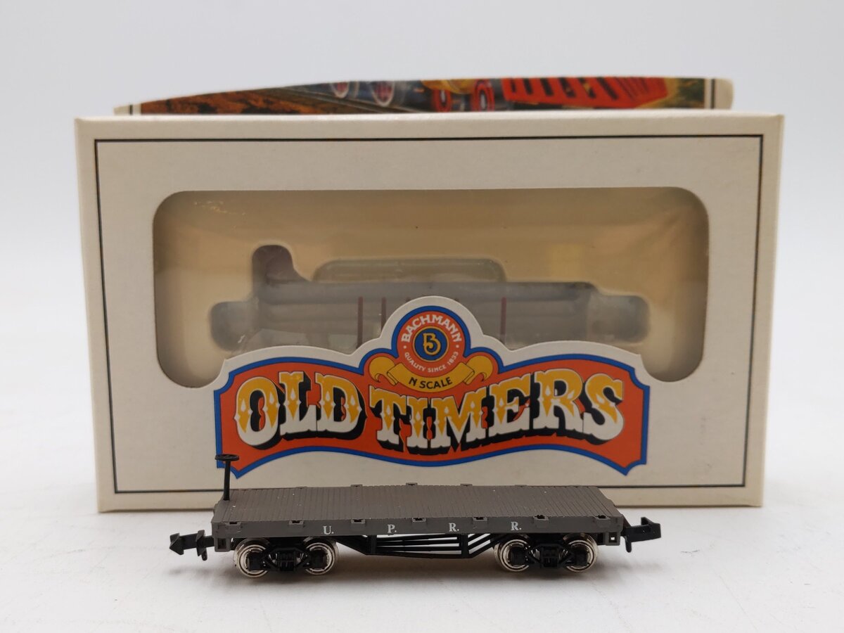 Bachmann 75151 N Union Pacific 34' Old Time Flatcar w/Metal Wheels NIB