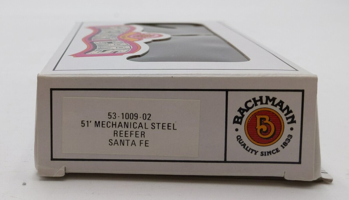 Bachmann 53-1009-02 N Scale Santa Fe 51' Steel Mechanical Reefer NIB