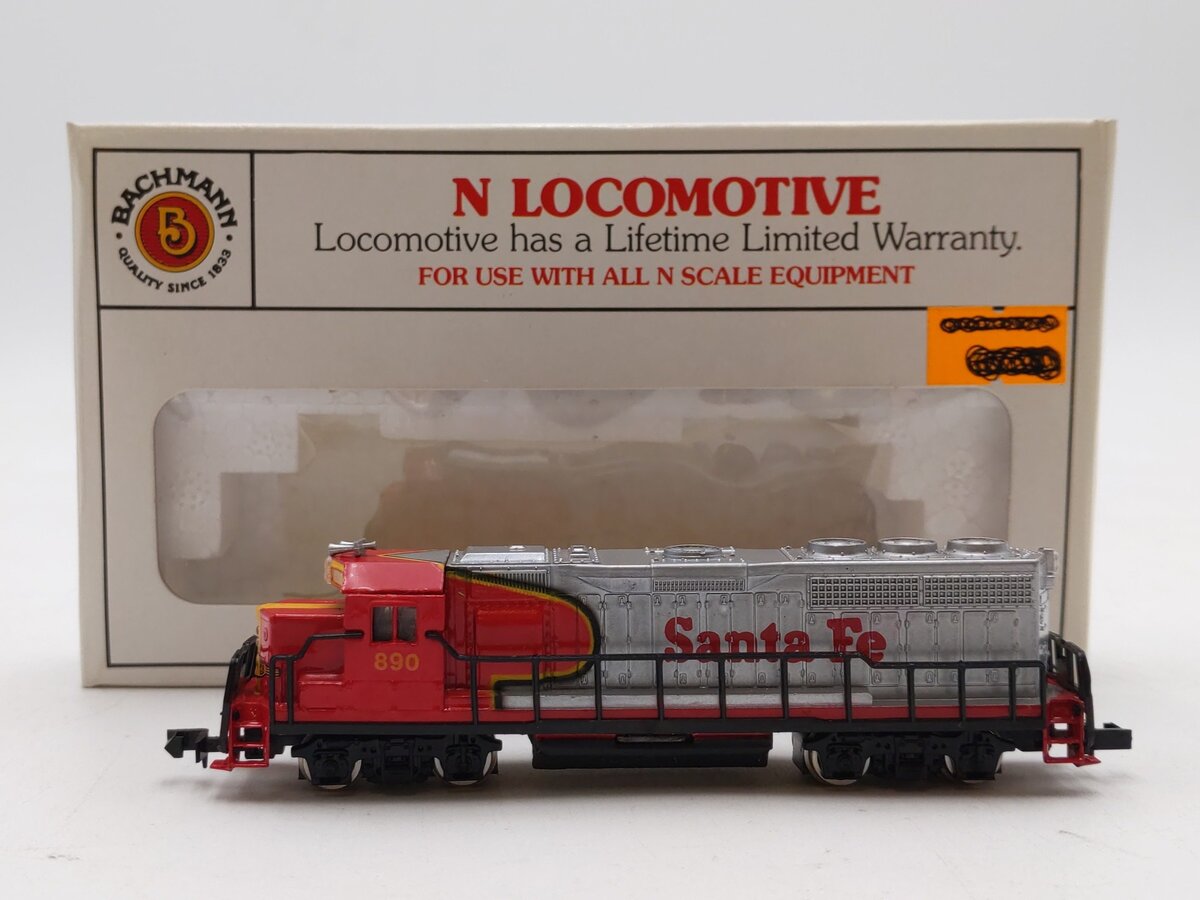 Bachmann 51-635-02 N Scale Santa Fe EMD GP40 Diesel Locomotive #890 EX/Box
