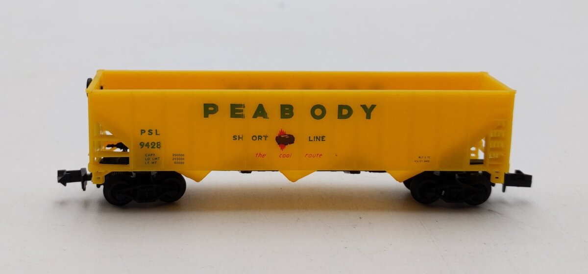BevBel 114004 N Scale Peabody #9428 100 Ton 3 Bay Hopper NIB