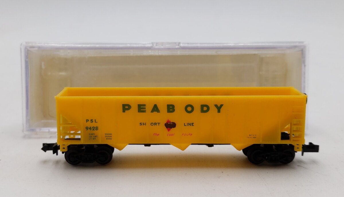 BevBel 114004 N Scale Peabody #9428 100 Ton 3 Bay Hopper NIB