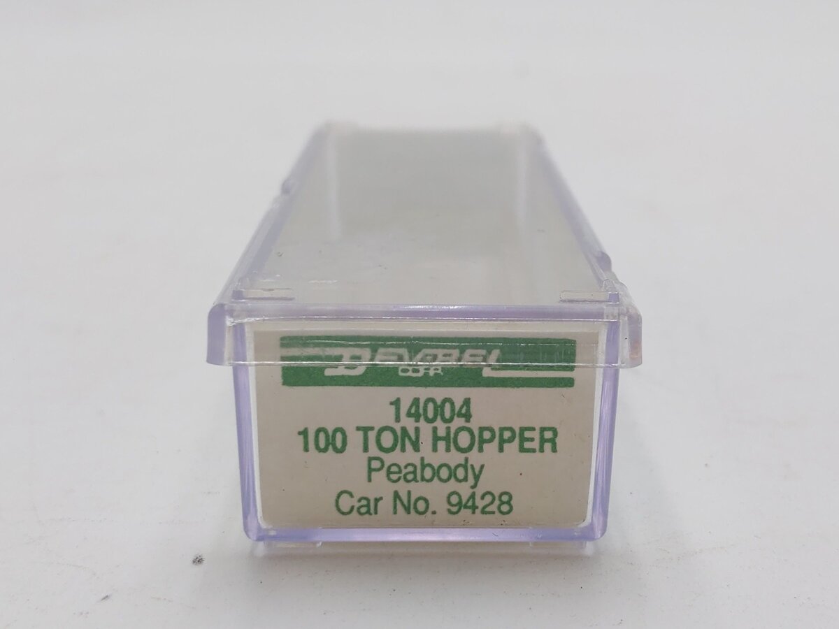 BevBel 114004 N Scale Peabody #9428 100 Ton 3 Bay Hopper NIB