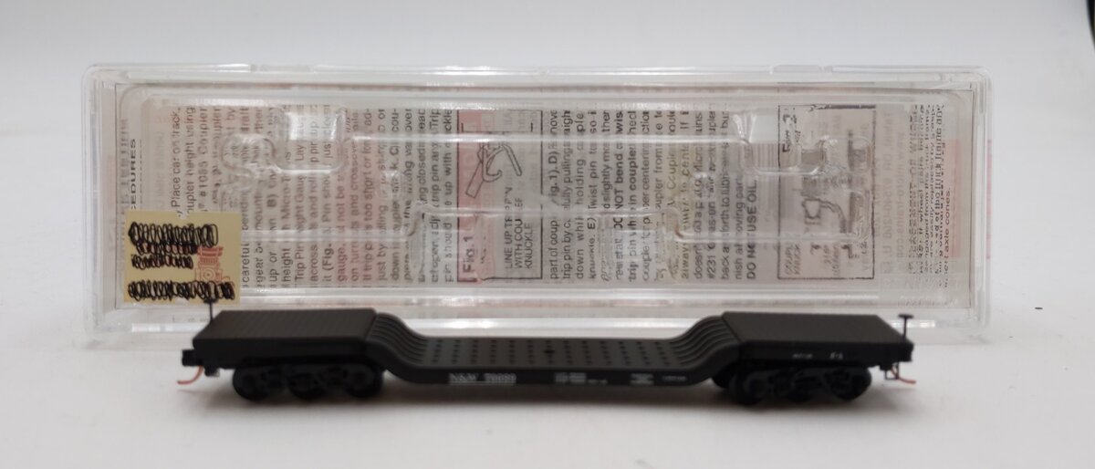Micro-Trains 10900030 N Scale N&W Heavyweight Depressed-Center Flatcar #70099 NIB