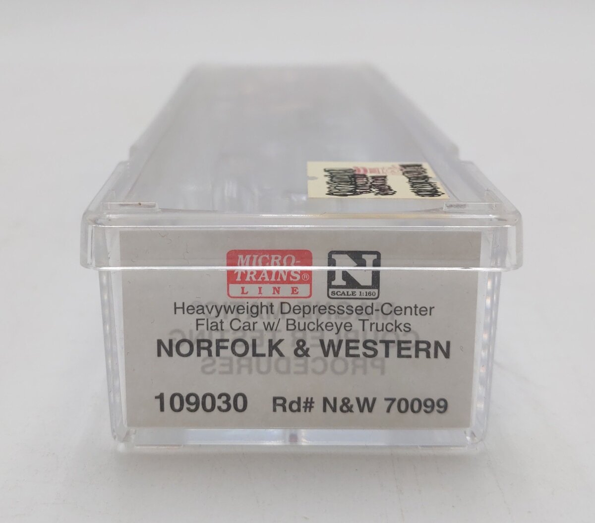 Micro-Trains 10900030 N Scale N&W Heavyweight Depressed-Center Flatcar #70099 NIB