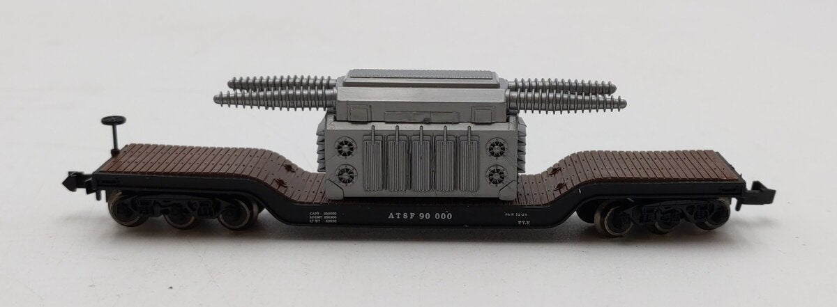 E-R Models 040-70377 N Scale Depressed Flatcar With Load NIB