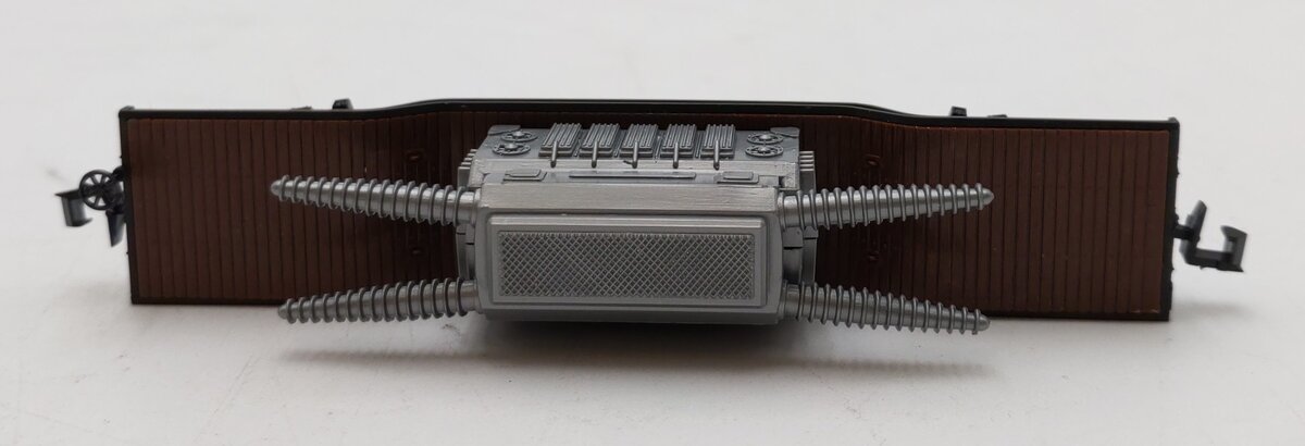 E-R Models 040-70377 N Scale Depressed Flatcar With Load NIB