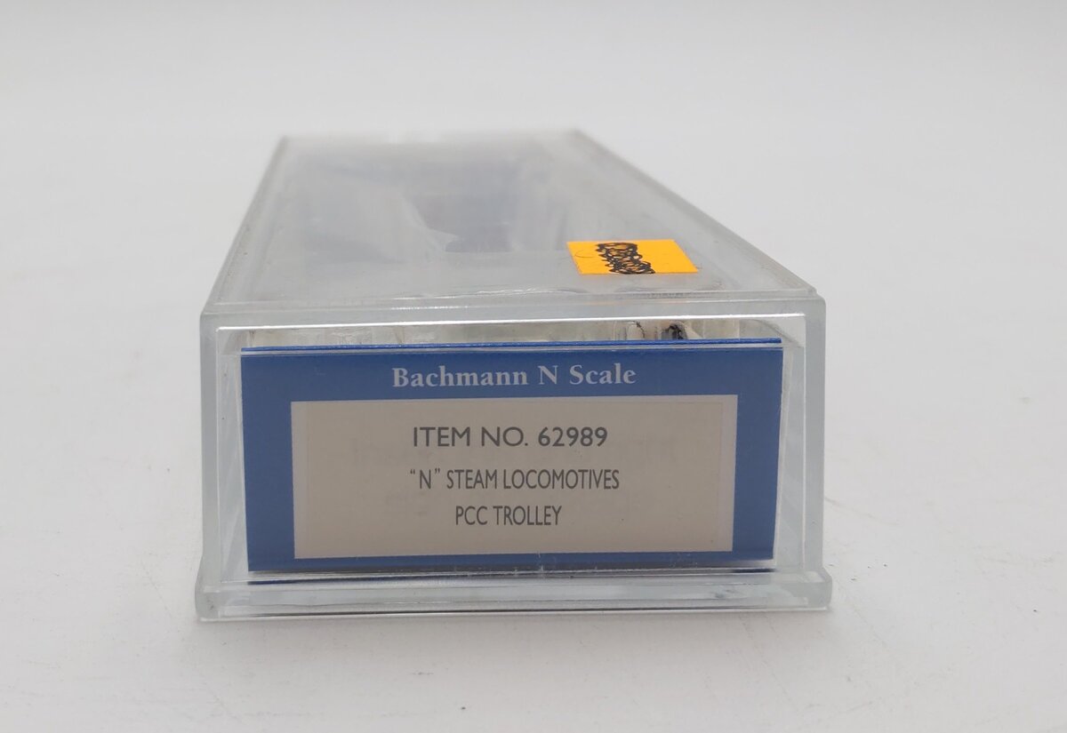 Bachmann 62989 N Scale Yellow PCC Steamline Trolley #7407 NIB