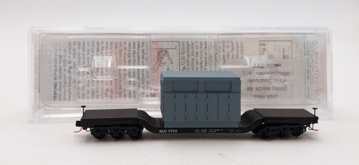 Micro-Trains 10900210 N B&O Heavyweight Depressed Center Flatcar w/Load #9935 NIB