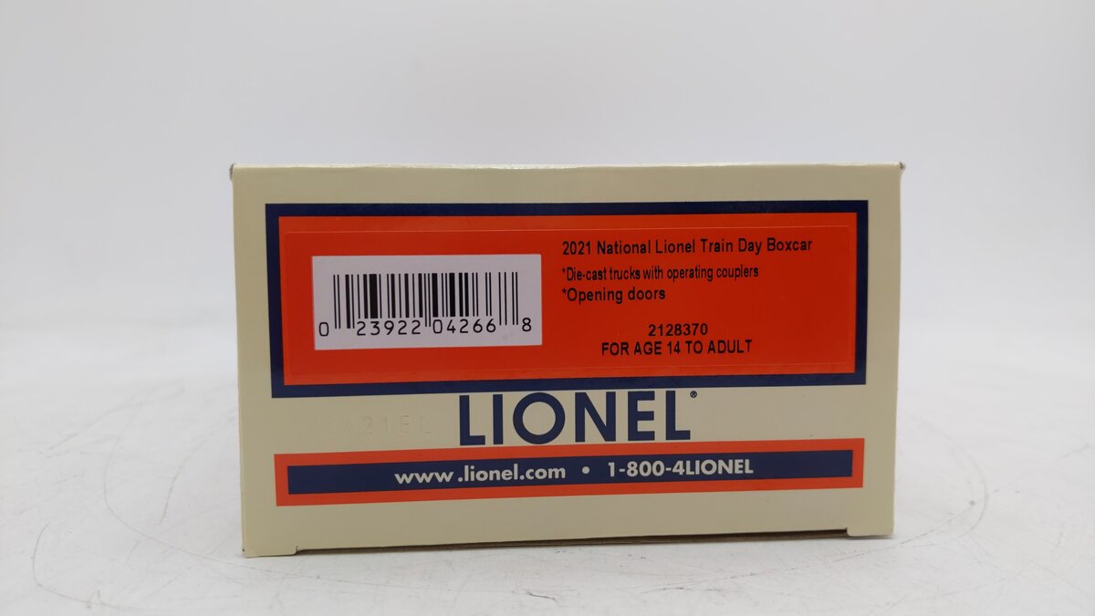 Lionel 2128370 O 2021 Magical Memories Lionel National Train Day Box Car LN/Box
