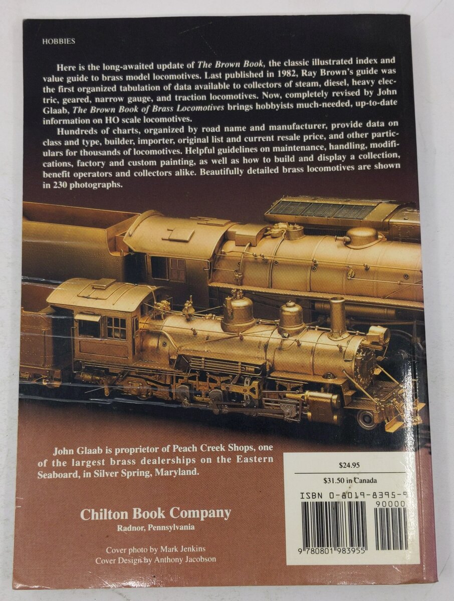 The Brown Book of Brass Locomotives 3rd Edition Paperback Book By John Glaab VG